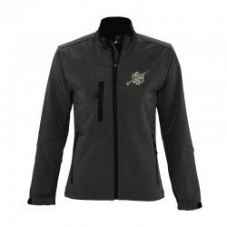 GIACCA ROXY LOGO VERDE ANTRACITE