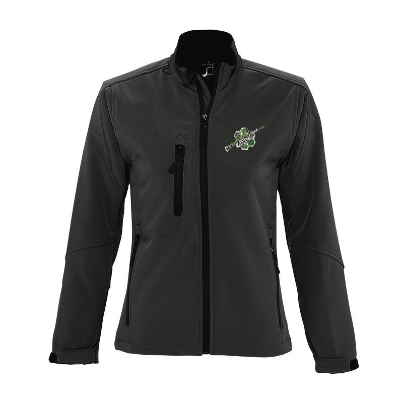 GIACCA ROXY LOGO VERDE ANTRACITE