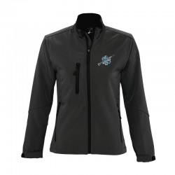 GIACCA ROXY LOGO AZZURRO ANTRACITE