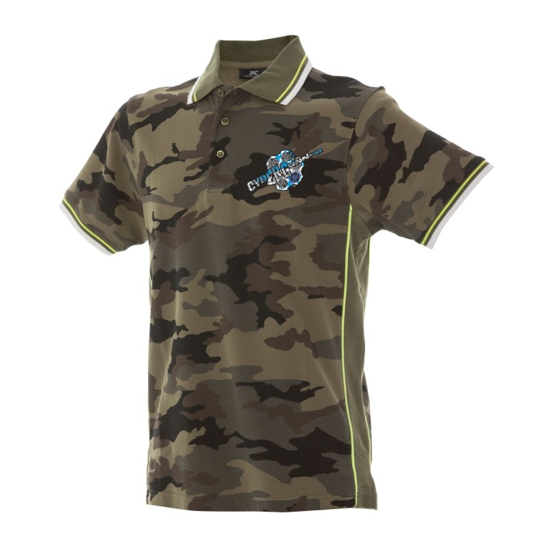 POLO ANKARA CAMOUFLAGE LOGO AZZURRO CAMOUFLAGE-ARMY GREEN