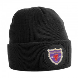BERRETTO CIRCULAR PATCH BEANIE BLACK MERCHANDISING