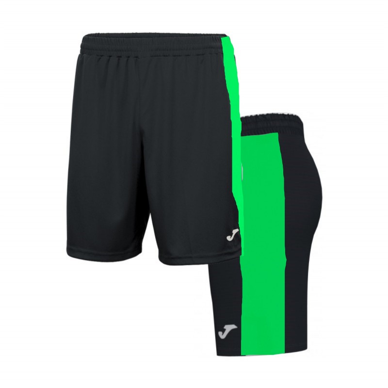 PANTALONCINO MAXI SHORT BLACK-GREEN FLUO ALLENAMENTO