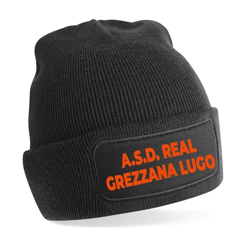 CAPPELLINO B445 PRINTERS' BEANIE CON PATCH RETTANGOLARE NERO