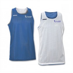 CANOTTA ARO REVERSIBLE WHITE-BLU ROYAL ALLENAMENTO