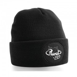 CAPPELLINO CIRCULAR PATCH BEANIE NERO