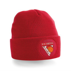 CAPPELLINO B446 CIRCULAR PATCH BEANIE CLASSIC RED