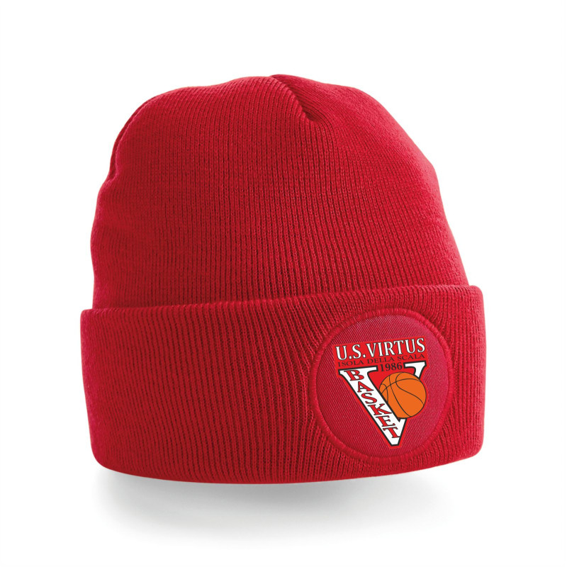 CAPPELLINO B446 CIRCULAR PATCH BEANIE CLASSIC RED