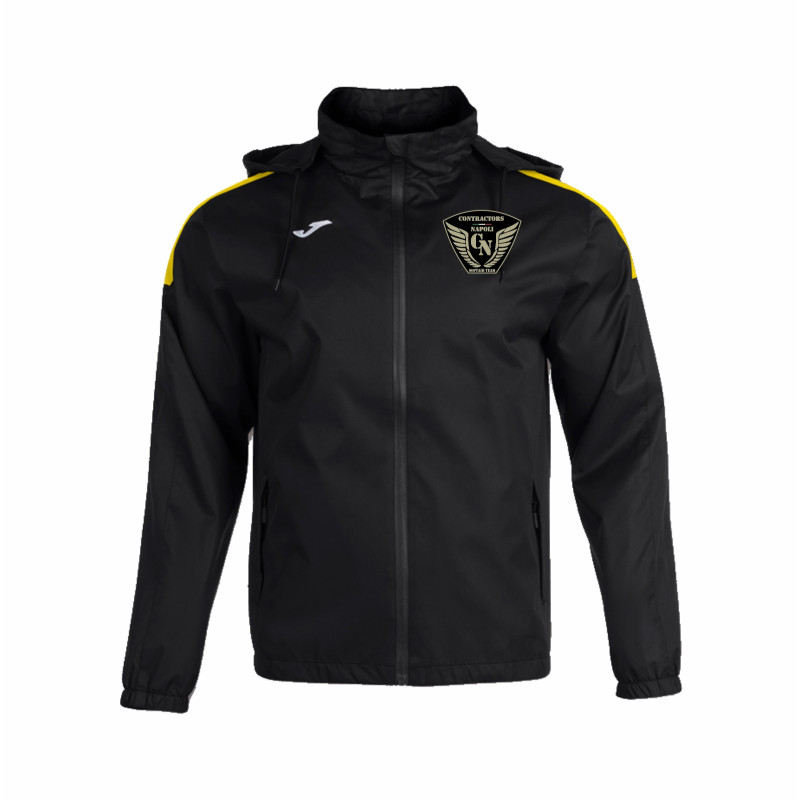TRIVOR RAIN JACKET BLACK-YELLOW