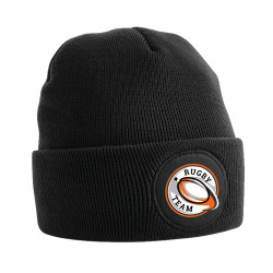 CAPPELLINO B446 CIRCULAR PATCH BEANIE NERO