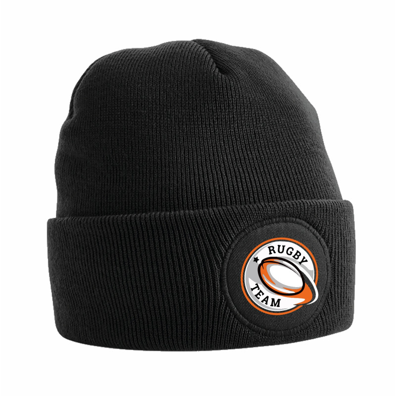 CAPPELLINO B446 CIRCULAR PATCH BEANIE NERO
