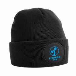 CAPPELLINO B446 CIRCULAR PATCH BEANIE BLACK