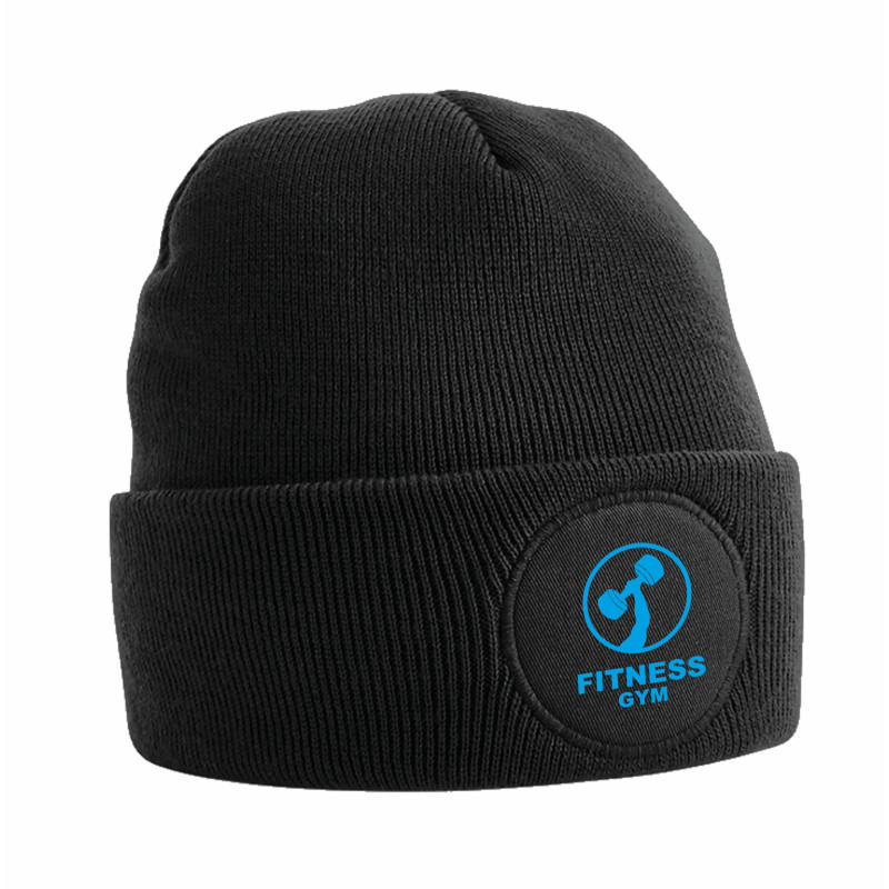 CAPPELLINO B446 CIRCULAR PATCH BEANIE BLACK