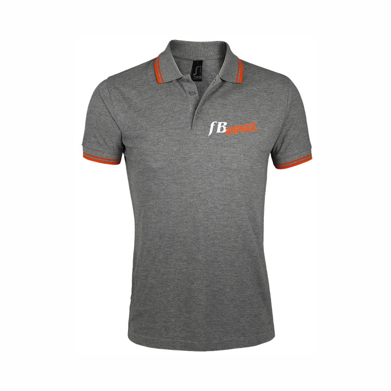 POLO PASADENA MEN GRIGIO-ARANCIO FLUO
