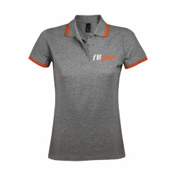 POLO PASADENA WOMEN GRIGIO-ARANCIO FLUO