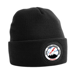 CAPPELLINO B446 CIRCULAR PATCH BEANIE BLACK
