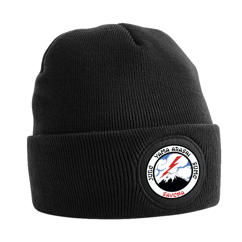 CAPPELLINO B446 CIRCULAR PATCH BEANIE BLACK