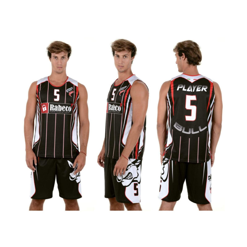 COMPLETO BASKET UOMO GIROCOLLO CON INSERTI