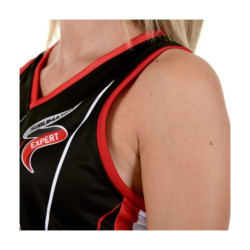 COMPLETO BASKET FEMMINILE COLLO A V, INSERTI LATERALI