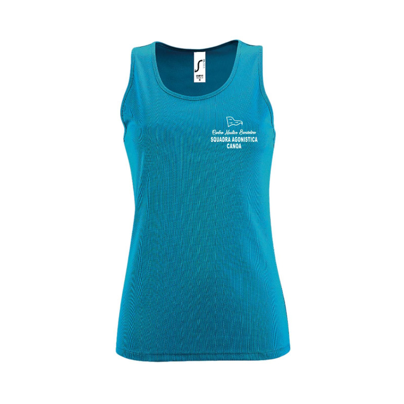 CANOTTA SPORTY DA DONNA AZZURRO ACQUA