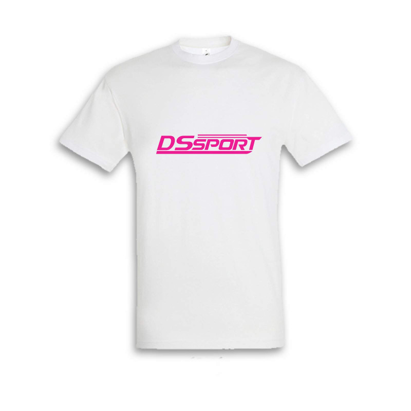 T-SHIRT BIANCA DS ROSA FLUO