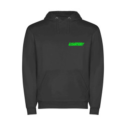 FELPA URBAN NERO DS VERDE FLUO