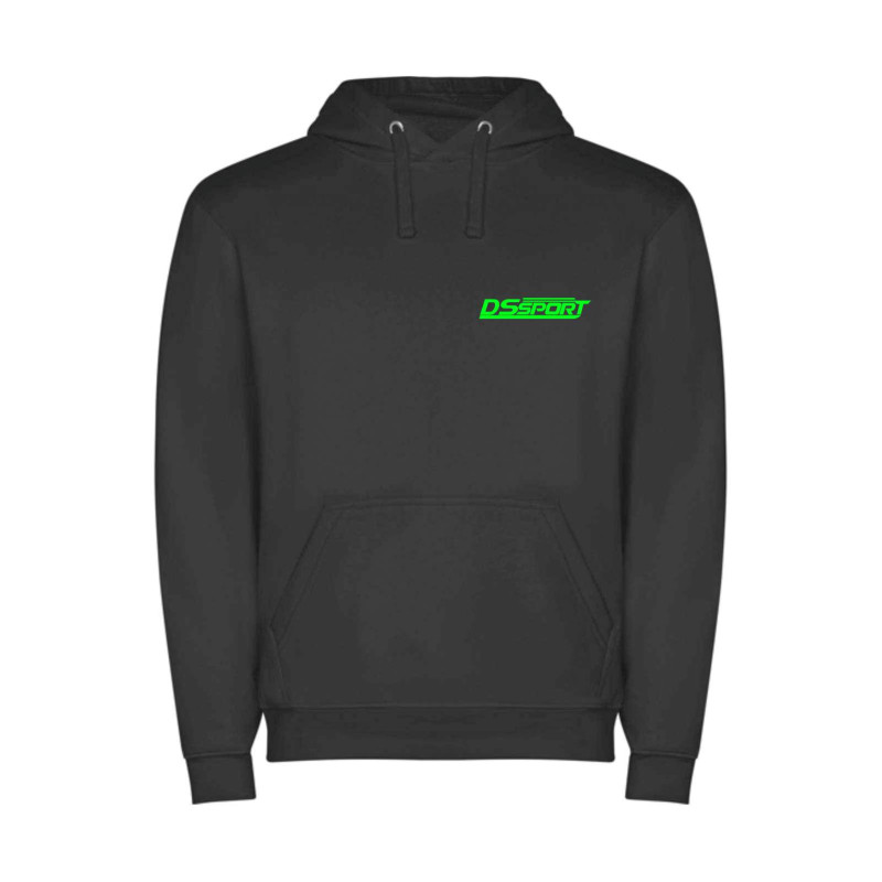 FELPA URBAN NERO DS VERDE FLUO