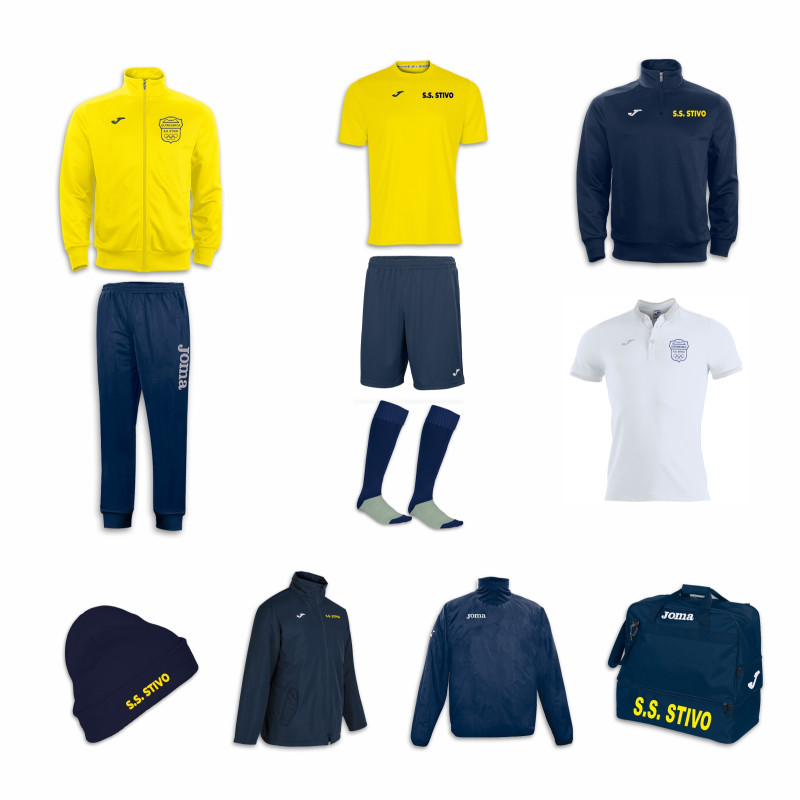 SET COMPLETO PER ESORDIENTI, GIOVANISSIMI, ALLIEVI E JUNIORES
