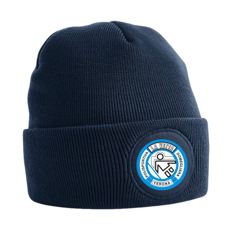 BERRETTO B446 CIRCULAR PATCH BEANIE FRENCH NAVY