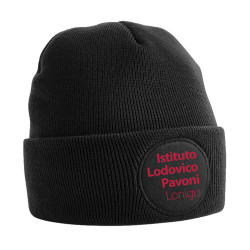 CAPPELLINO B446 CIRCULAR PATCH BEANIE BLACK