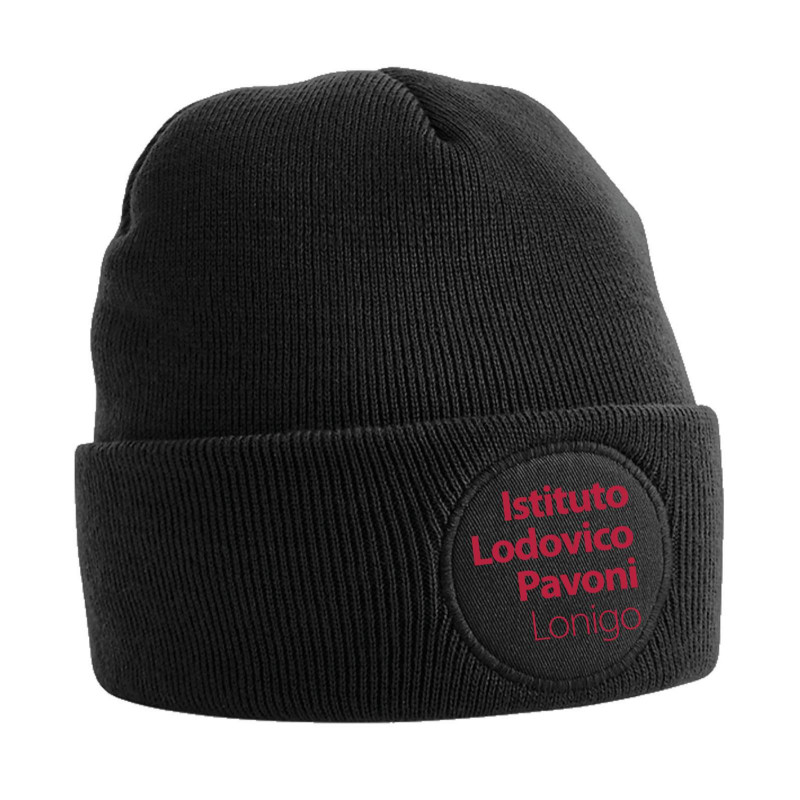 CAPPELLINO B446 CIRCULAR PATCH BEANIE BLACK