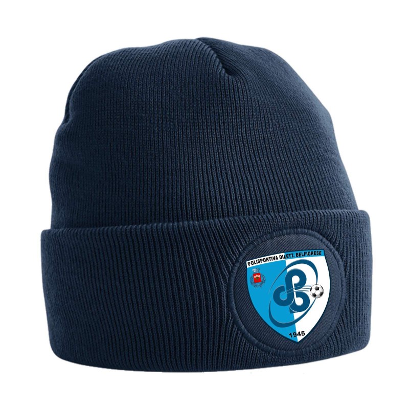 BERRETTO CIRCULAR PATCH BEANIE FRENCH NAVY