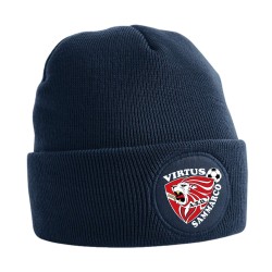 BERRETTO CIRCULAR PATCH BEANIE FRENCH NAVY