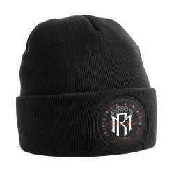 CAPPELLINO B446 CIRCULAR PATCH BEANIE BLACK