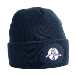 BERRETTO CIRCULAR PATCH BEANIE FRENCH NAVY