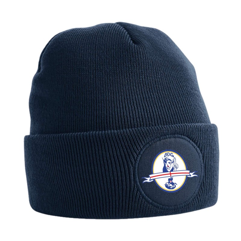 BERRETTO CIRCULAR PATCH BEANIE FRENCH NAVY