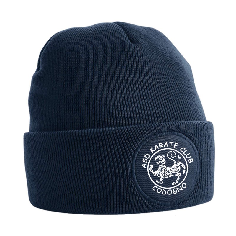 BERRETTO CIRCULAR PATCH BEANIE FRENCH NAVY