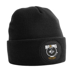 CAPPELLINO B446 CIRCULAR PATCH BEANIE NERO