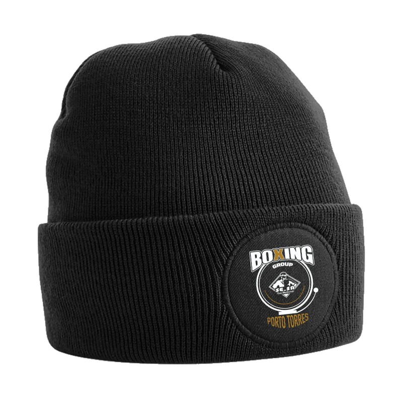 CAPPELLINO B446 CIRCULAR PATCH BEANIE NERO