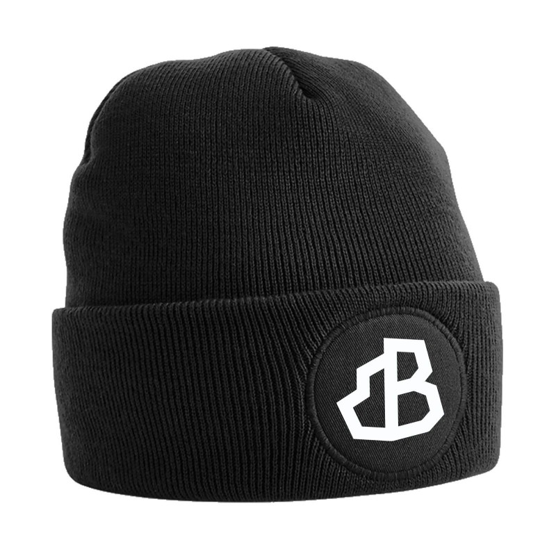 CAPPELLINO B446 CIRCULAR PATCH BEANIE NERO