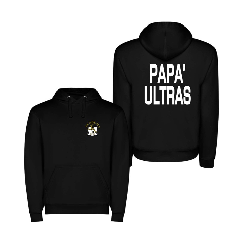 FELPA CAPUCHA NERO PAPA' ULTRAS
