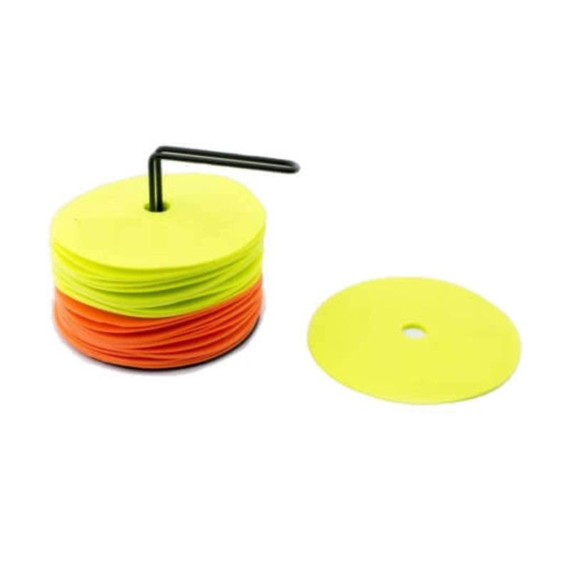 DISCHI PIATTI KIT 24 PEZZI (12 ARANCIO - 12 GIALLI)