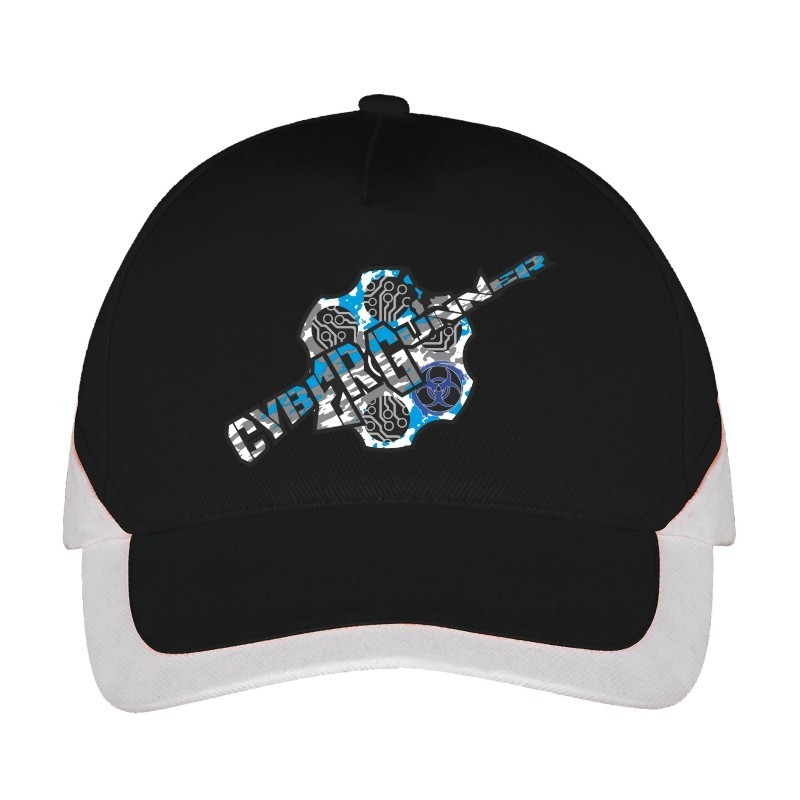 CAPPELLINO GOLF NERO LOGO AZZURRO
