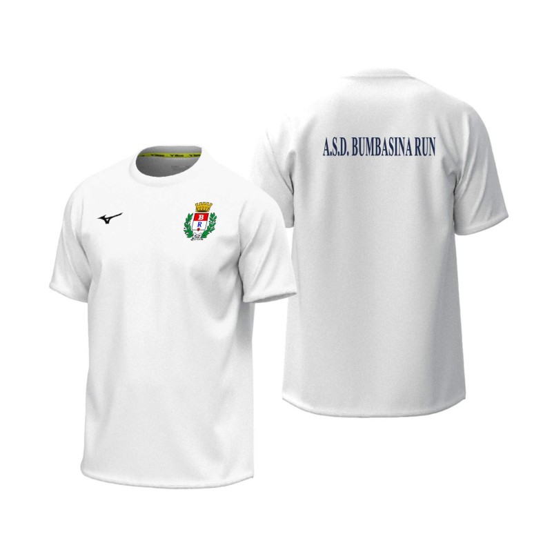 MIZUNO TRAINING TEE WHITE NAVY