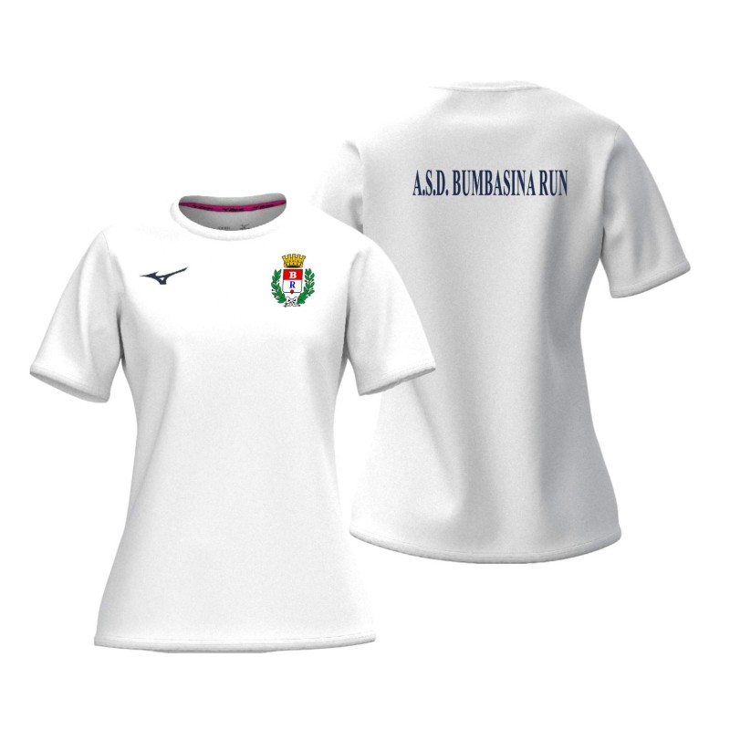 MIZUNO TRAINING TEE WOMAN WHITE