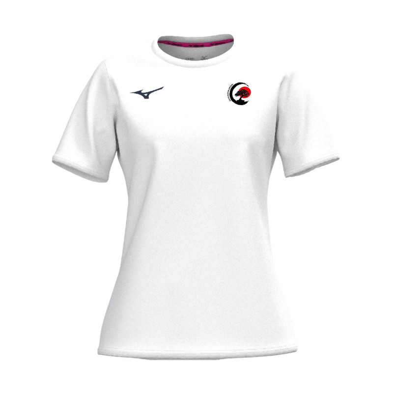 MIZUNO TRAINING TEE WOMAN WHITE