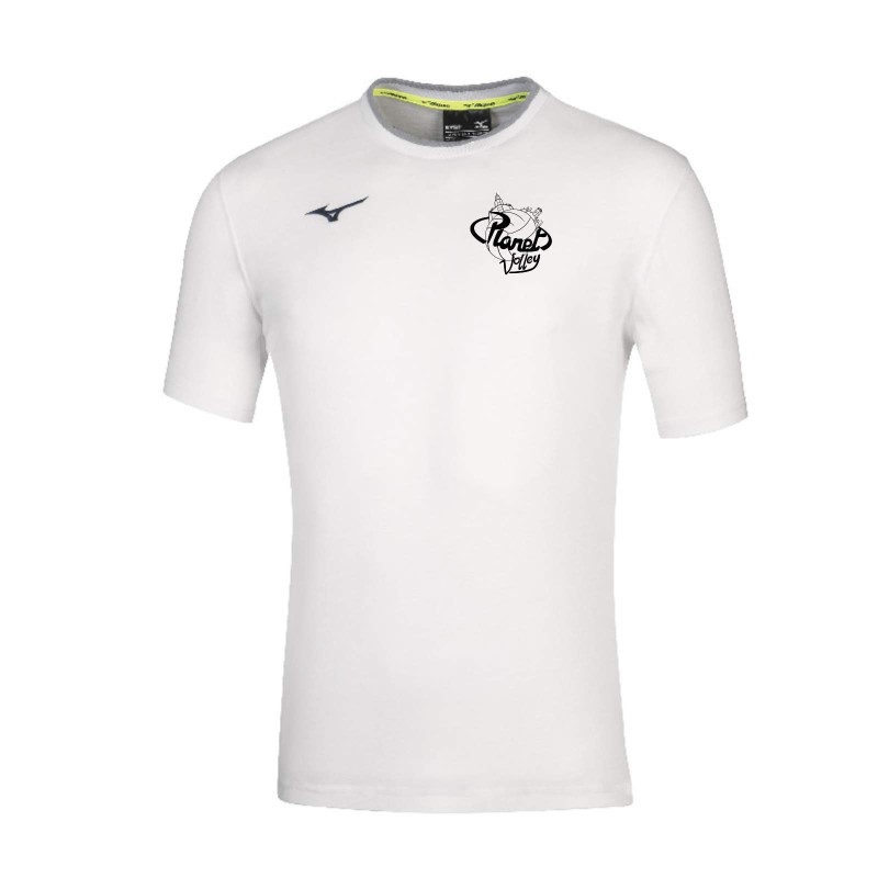 MIZUNO TEE WHITE-SILVER