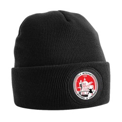 BERRETTO CIRCULAR PATCH BEANIE NERO