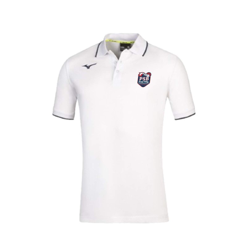 MIZUNO POLO  WHITE-NAVY