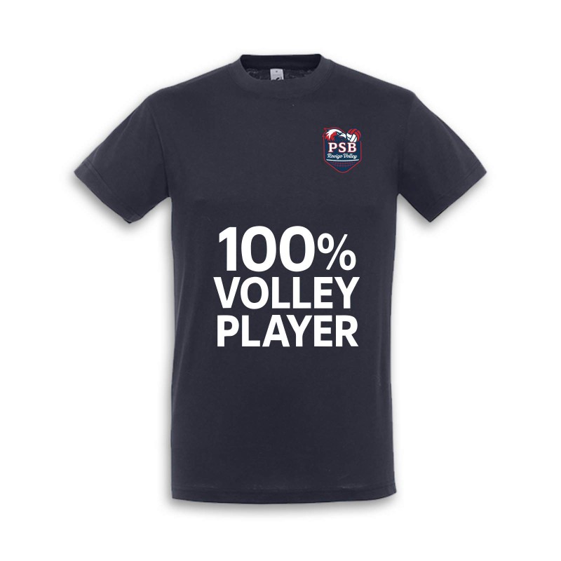 T-SHIRT REGENT BLU NAVY 100% VOLLEY PLAYER