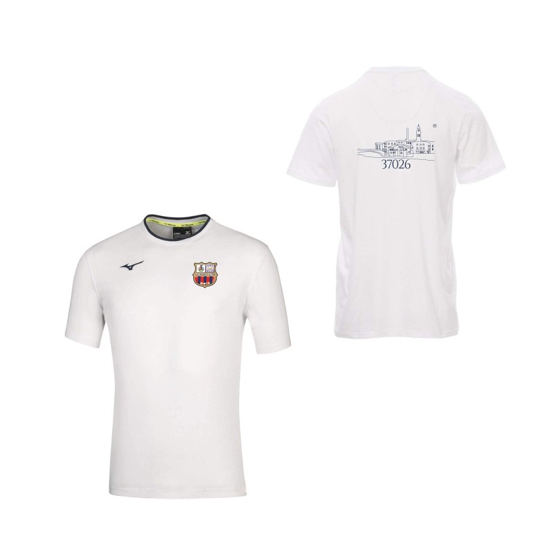 MIZUNO TEE WHITE NAVY